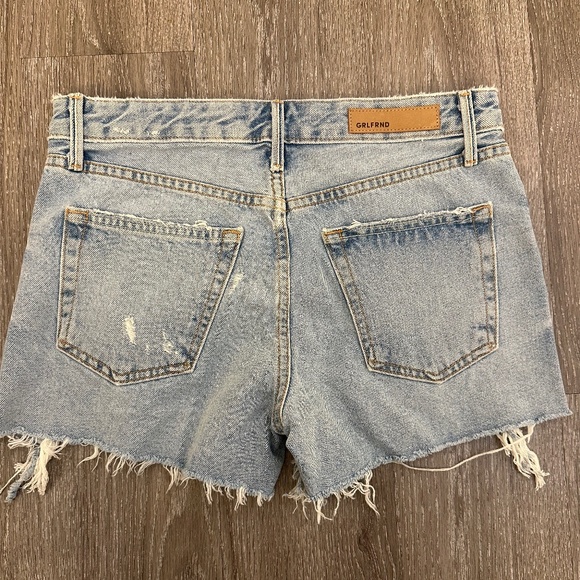 GRLFRND Helena High-Rise Straight Leg Cut Off Short in Acetone - Picture 5 of 6